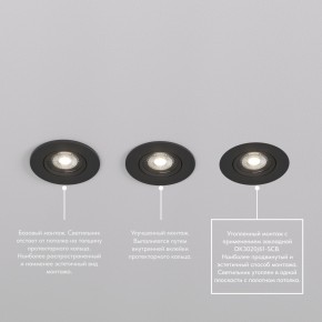 DK3020-BK Встраиваемый светильник, IP 20, 10 Вт, GU5.3, LED, черный, пластик в Агрызе - agryz.ok-mebel.com | фото 5