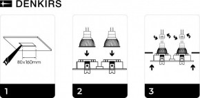 DK3022-BK Встраиваемый светильник, IP 20, 10 Вт, GU5.3, LED, черный, пластик в Агрызе - agryz.ok-mebel.com | фото 6