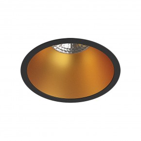 DK3026-BG Встраиваемый светильник, IP 20, 10 Вт, GU5.3, LED, черный/золотой, пластик в Агрызе - agryz.ok-mebel.com | фото