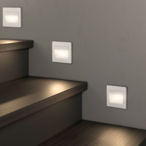 DK3050-WH Светильник встраиваемый в стену, IP 20, LED 3000, 1 Вт, белый, пластик в Агрызе - agryz.ok-mebel.com | фото 6