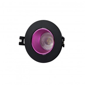 DK3061-BK+PI Встраиваемый светильник, IP 20, 10 Вт, GU5.3, LED, черный/розовый, пластик в Агрызе - agryz.ok-mebel.com | фото