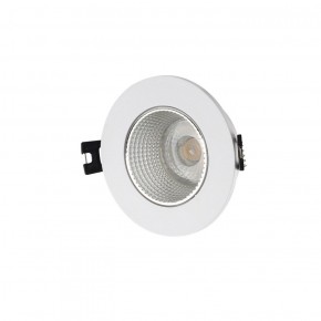 DK3061-WH+CH Встраиваемый светильник, IP 20, 10 Вт, GU5.3, LED, белый/хром, пластик в Агрызе - agryz.ok-mebel.com | фото