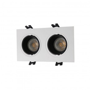 DK3072-WH+BK Встраиваемый светильник, IP 20, 10 Вт, GU5.3, LED, белый/черный, пластик в Агрызе - agryz.ok-mebel.com | фото