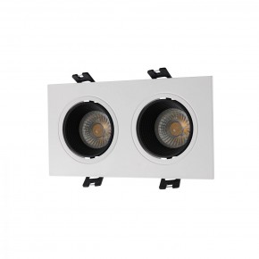 DK3072-WH+BK Встраиваемый светильник, IP 20, 10 Вт, GU5.3, LED, белый/черный, пластик в Агрызе - agryz.ok-mebel.com | фото