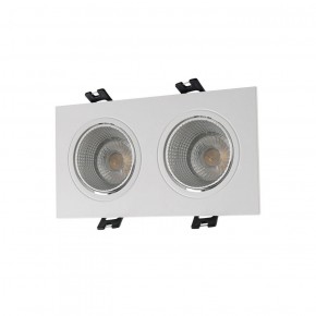 DK3072-WH+CH Встраиваемый светильник, IP 20, 10 Вт, GU5.3, LED, белый/хром, пластик в Агрызе - agryz.ok-mebel.com | фото