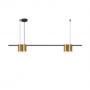 DK4061-BK+SG Подвесной светильник ORBIT, IP20, 4xGU10 LED до 15 Вт, черный + сатинированное золото, алюминий в Агрызе - agryz.ok-mebel.com | фото 3