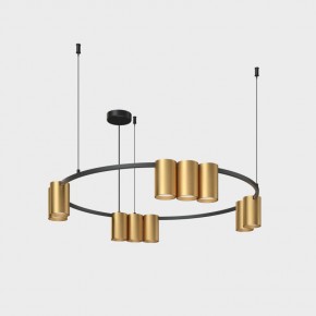 DK4065-BK+SG Подвесной светильник ORBIT , IP20, 10xGU10 LED до 15 Вт, черный + сатинированное золото, алюминий в Агрызе - agryz.ok-mebel.com | фото 2