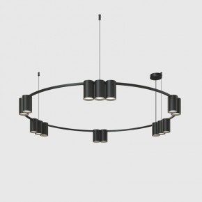DK4067-BK Подвесной светильник ORBIT, IP20, 15xGU10 LED до 15 Вт, черный матовый, алюминий в Агрызе - agryz.ok-mebel.com | фото