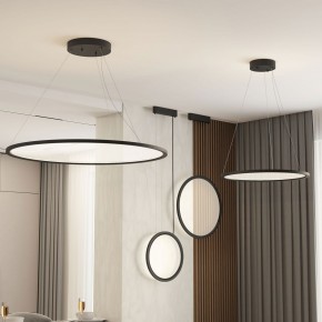 DK6616-BK Подвесной горизонтальный светильник Veil со светодиодом H900 d600 220V 48W 3000-6000K IP20 черный алюминий в Агрызе - agryz.ok-mebel.com | фото 5