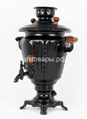 Электрический самовар "Черный Русский" матовая рюмка в наборе на 3 литра (Ограниченная серия) в Агрызе - agryz.ok-mebel.com | фото 2