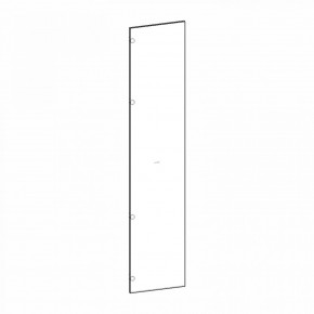 Фасад двери глухой (левый) Глянец черный Марсель в Агрызе - agryz.ok-mebel.com | фото 3
