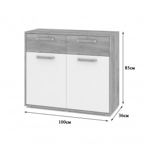 ФЛОРИДА Гостиная (модульная) дуб серый/белый в Агрызе - agryz.ok-mebel.com | фото 6