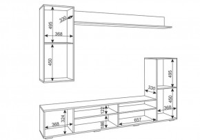 Гостиная Альфа (Дуб крафт золотой/Белый глянец) в Агрызе - agryz.ok-mebel.com | фото 3