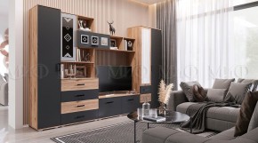 Гостиная Белла (Сандал, Графит/Дуб крафт) в Агрызе - agryz.ok-mebel.com | фото 5
