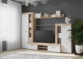 Гостиная Дельта (Сонома/Белый) в Агрызе - agryz.ok-mebel.com | фото 3