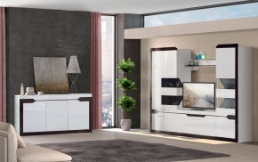 Гостиная Ронда 3 Белый глянец/венге в Агрызе - agryz.ok-mebel.com | фото