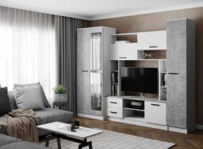 Гостиная СОЛО ЛДСП Белый /ЛДСП Ателье светлое в Агрызе - agryz.ok-mebel.com | фото