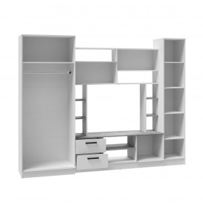 Гостиная СОЛО ЛДСП Белый /ЛДСП Ателье светлое в Агрызе - agryz.ok-mebel.com | фото 2