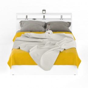 Камелия Кровать 1600, цвет белый, ШхГхВ 163,5х217х78,2 см., сп.м. 1600х2000 мм., без матраса, основание есть в Агрызе - agryz.ok-mebel.com | фото