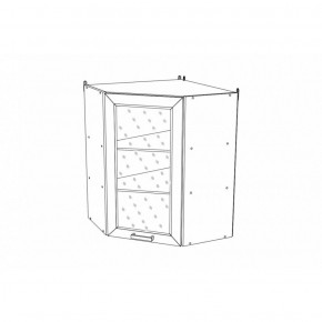 КГ "Агава" ВВУС550 Шкаф навесной угловой h 900 Лиственница светлая в Агрызе - agryz.ok-mebel.com | фото