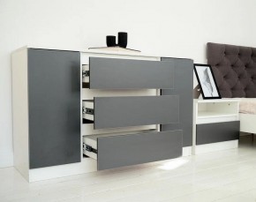 Комод 1200 Парус (Белый/Графит) в Агрызе - agryz.ok-mebel.com | фото 4