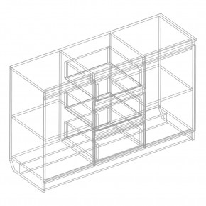 Комод 2-ств. с 3 ящиками "Бьянко" (Белый лофт) в Агрызе - agryz.ok-mebel.com | фото 3