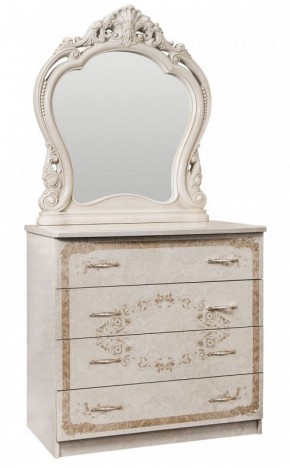 Комод 4 ящика с Зеркалом ППУ (крем) коллекция Патрисия в Агрызе - agryz.ok-mebel.com | фото 4