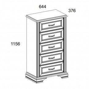 Комод 5S, MONAKO, цвет Сосна винтаж/дуб анкона в Агрызе - agryz.ok-mebel.com | фото 2