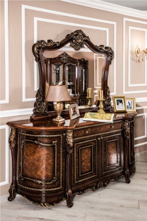 Комод Джоконда + зеркало (корень дуба глянец) в Агрызе - agryz.ok-mebel.com | фото 2