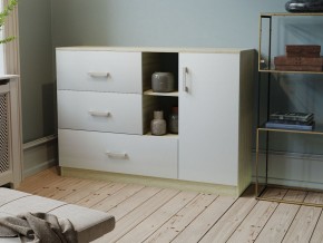 Комод К-3.1 (Дуб сонома/Белый жемчуг) в Агрызе - agryz.ok-mebel.com | фото 2