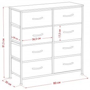 Комод Leset Линкс 8 ящ. (к/з), Каркас Белый, ящики Белые в Агрызе - agryz.ok-mebel.com | фото 8