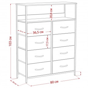 Комод Leset Локи 8 ящ. с полкой в Агрызе - agryz.ok-mebel.com | фото 12