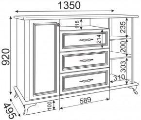 Комод М03 Скарлетт (бодега светлая) в Агрызе - agryz.ok-mebel.com | фото 2