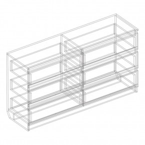 Комод с 6 ящиками 1400 "Бьянко" (Белый лофт) в Агрызе - agryz.ok-mebel.com | фото 3