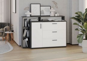 Комод с дверкой и тремя ящиками (графит/белый) в Агрызе - agryz.ok-mebel.com | фото 3
