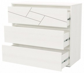 АДЕЛИНА Комод с тремя ящиками (белый рамух) в Агрызе - agryz.ok-mebel.com | фото 2