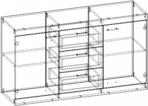СОНАТА КС-1500 Комод (Дуб сонома/Белый глянец) в Агрызе - agryz.ok-mebel.com | фото 2
