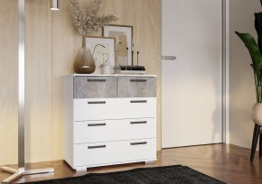 Комод Стандарт-5 NEW (белый/цемент светлый) в Агрызе - agryz.ok-mebel.com | фото 3
