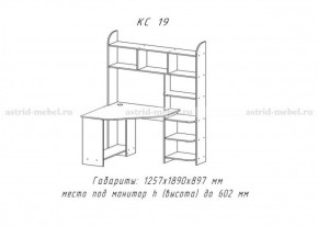 Компьютерный стол №19 (Анкор темный) в Агрызе - agryz.ok-mebel.com | фото 3