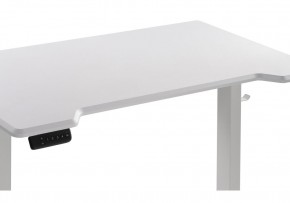 Компьютерный стол Маркос с механизмом подъема 120х75х75 белый / шагрень белая в Агрызе - agryz.ok-mebel.com | фото 6