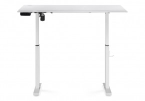 Компьютерный стол Маркос с механизмом подъема 140х80х75 белый / шагрень белая в Агрызе - agryz.ok-mebel.com | фото 4