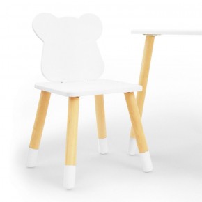 Комплект детской мебели стол и два стула Мишутка (Белый/Белый/Береза) в Агрызе - agryz.ok-mebel.com | фото