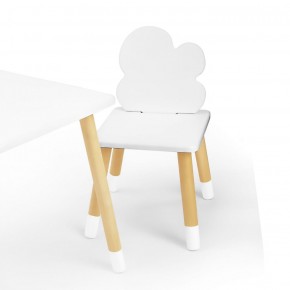 Комплект детской мебели стол и два стула Облачко (Белый/Белый/Береза) в Агрызе - agryz.ok-mebel.com | фото