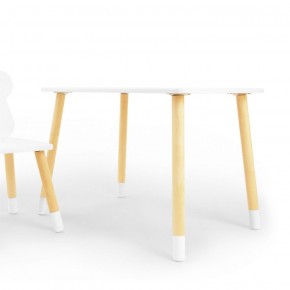Комплект детской мебели стол и стул Мишутка (Белый/Белый/Береза) в Агрызе - agryz.ok-mebel.com | фото 2