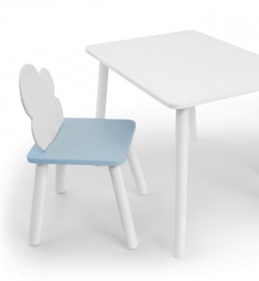 Комплект детской мебели стол и стул Облачко (Белый/Голубой/Белый) в Агрызе - agryz.ok-mebel.com | фото 1