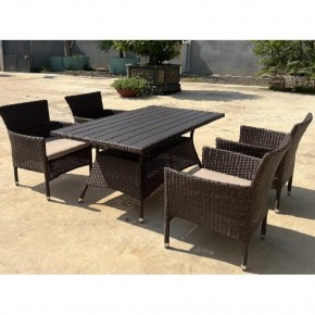 Комплект мебели из иск. ротанга AM-196B/T196 Brown 4Pcs (4+1) в Агрызе - agryz.ok-mebel.com | фото 3