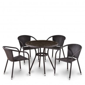 Комплект плетеной мебели T282ANT/Y137C-W53 Brown (4+1) в Агрызе - agryz.ok-mebel.com | фото