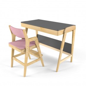 Комплект растущий стол и стул с чехлом 38 попугаев «Вуди» (Серый, Береза, Розовый) в Агрызе - agryz.ok-mebel.com | фото