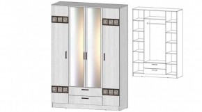 КОСТА-РИКА Шкаф 4-х створчатый (анкор светлый) в Агрызе - agryz.ok-mebel.com | фото