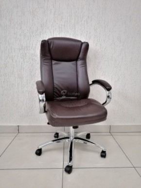 Кресло Barneo K-45 для руководителя (коричневая экокожа) в Агрызе - agryz.ok-mebel.com | фото
